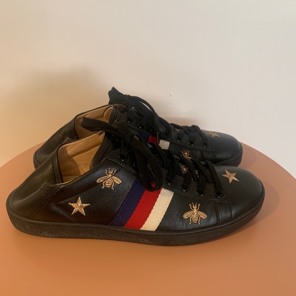 Gucci Black Star/Bee Red/White/Blue Sneaker - Picture 5 of 8
